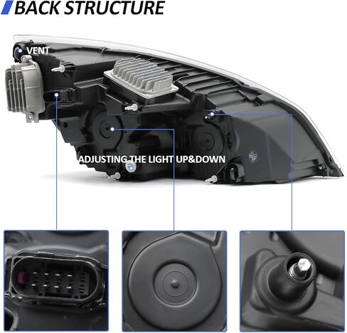 Headlights Assembly Fit for 2018-2024 Freightliner Cascadia, Headlamps Head Light Lamp W/Bulbs Housing Driver Left Passenger Right Side in Saudi Arabia