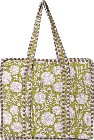 Craft Lovers -Handmade Cotton Tote Bag, Quilted Shopper Bag, Lightweight & Stylish for Women – Daily Use, Travel & Gifting in Saudi Arabia