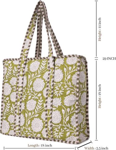 Craft Lovers -Handmade Cotton Tote Bag, Quilted Shopper Bag, Lightweight & Stylish for Women – Daily Use, Travel & Gifting in Saudi Arabia
