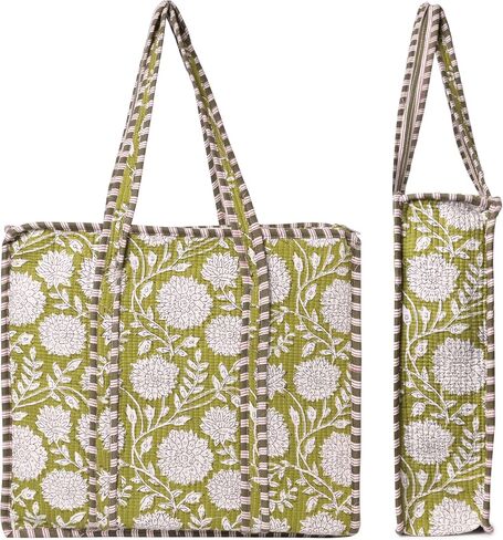 Craft Lovers -Handmade Cotton Tote Bag, Quilted Shopper Bag, Lightweight & Stylish for Women – Daily Use, Travel & Gifting in Saudi Arabia