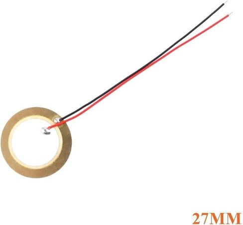 10pcs Piezoelectric Piezo Ceramic Wafer Plate Sounder Sensor Dia 12MM/15MM/18MM/20MM/27MM/35MM/50MM for Buzzer Loudspeaker Wire(50MM) in Saudi Arabia