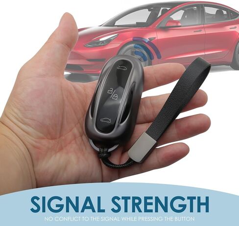 for Tesla Key Fob Cover, TPU Key Case, with Keychain, Compatible with Model 3/Y/S in Saudi Arabia