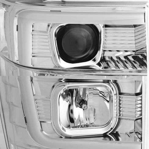 AKKON - For 2008-2010 F250 F350 F450 F550 Superduty Black LED Tube Projector المصابيح الأمامية للسائق + زوج الركاب in Saudi Arabia