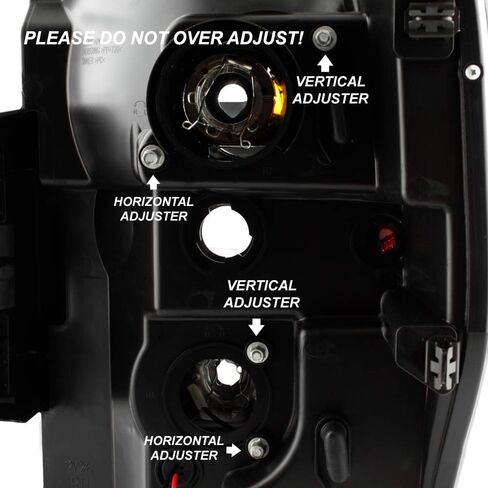 AKKON - For 2008-2010 F250 F350 F450 F550 Superduty Black LED Tube Projector المصابيح الأمامية للسائق + زوج الركاب in Saudi Arabia