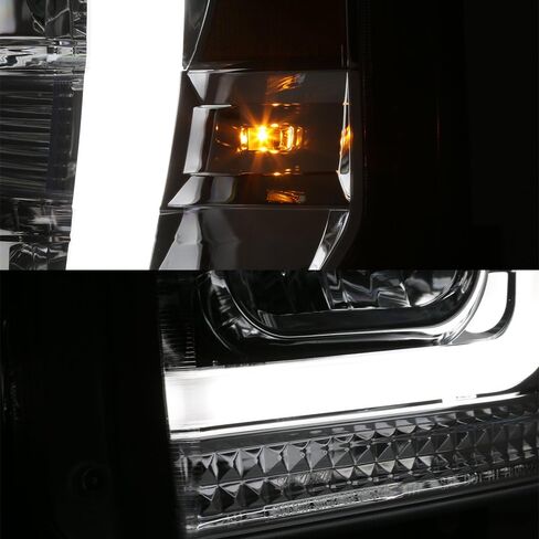 AKKON - For 2008-2010 F250 F350 F450 F550 Superduty Black LED Tube Projector المصابيح الأمامية للسائق + زوج الركاب in Saudi Arabia