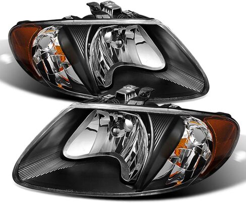 ACANII - For Black 2001-2007 Dodge Caravan Town & Country 01-03 Voyager Headlights Driver + Passenger Side in Saudi Arabia