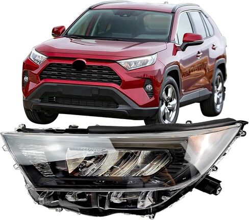 Headlights Replacement for 2019-2022 Toyota RAV4 LE XLE, Headlight Clear Lens Right Passenger Side Front Head Light Headlamp Replacement for 2019 2020 2021 2022 Toyota RAV4 LE XLE in Saudi Arabia