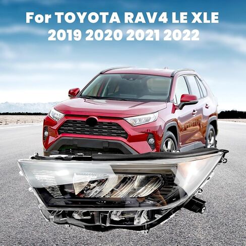 Headlights Replacement for 2019-2022 Toyota RAV4 LE XLE, Headlight Clear Lens Right Passenger Side Front Head Light Headlamp Replacement for 2019 2020 2021 2022 Toyota RAV4 LE XLE in Saudi Arabia