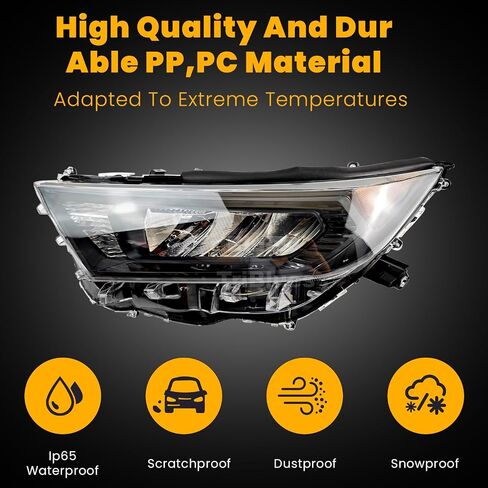 Headlights Replacement for 2019-2022 Toyota RAV4 LE XLE, Headlight Clear Lens Right Passenger Side Front Head Light Headlamp Replacement for 2019 2020 2021 2022 Toyota RAV4 LE XLE in Saudi Arabia