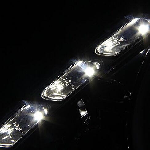 AKKON - For Toyota Celica Black Bezel Dual Halo Projector DRL LED Headlights Driver/Passenger Replacement Lamps in Kuwait