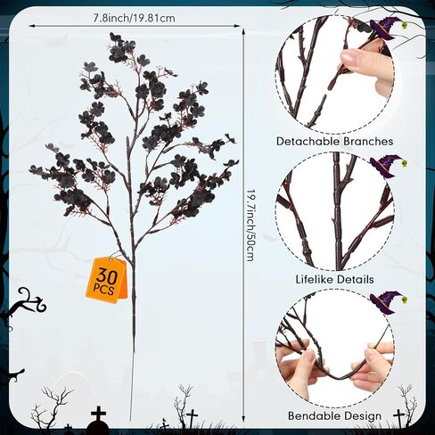 Hotop 30 قطعة من الزهور الاصطناعية لتنفس الطفل من البلاستيك من جيبسوفيلا باقات زهور صناعية من الحرير DIY ترتيب الزهور لحفلات الزفاف والخريف والكريسماس وطاولة المنزل المركزية لتزيين الحفلات (برتقالي) in Kuwait