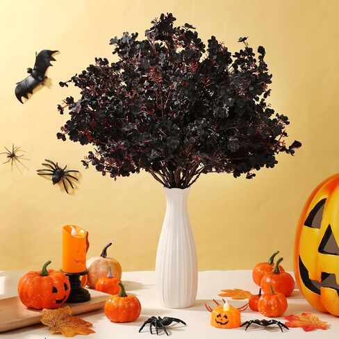 Hotop 30 قطعة من الزهور الاصطناعية لتنفس الطفل من البلاستيك من جيبسوفيلا باقات زهور صناعية من الحرير DIY ترتيب الزهور لحفلات الزفاف والخريف والكريسماس وطاولة المنزل المركزية لتزيين الحفلات (برتقالي) in Kuwait