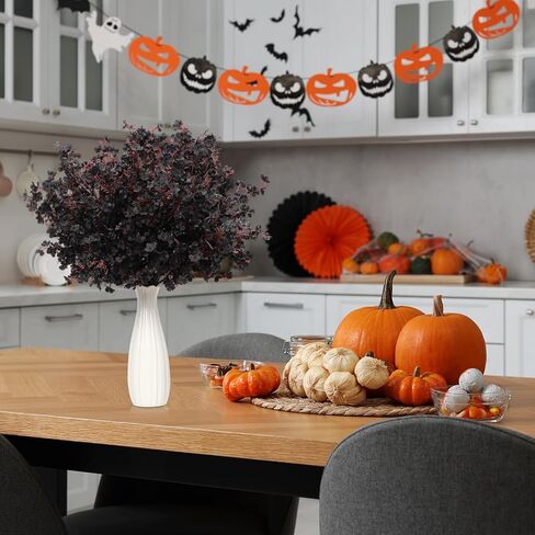 Hotop 30 قطعة من الزهور الاصطناعية لتنفس الطفل من البلاستيك من جيبسوفيلا باقات زهور صناعية من الحرير DIY ترتيب الزهور لحفلات الزفاف والخريف والكريسماس وطاولة المنزل المركزية لتزيين الحفلات (برتقالي) in Kuwait