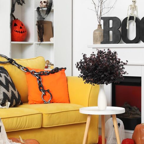 Hotop 30 قطعة من الزهور الاصطناعية لتنفس الطفل من البلاستيك من جيبسوفيلا باقات زهور صناعية من الحرير DIY ترتيب الزهور لحفلات الزفاف والخريف والكريسماس وطاولة المنزل المركزية لتزيين الحفلات (برتقالي) in Kuwait