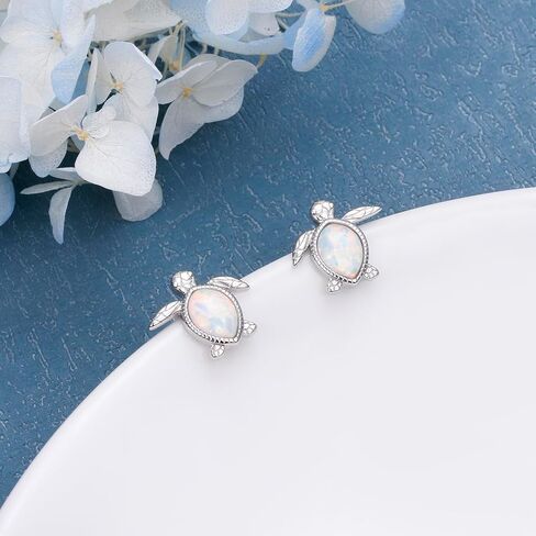 Animal Stud Earrings for Women 925 Sterling Silver Panda Penguin Sea Turtle Bunny Stud Earrings Cute Animals Jewelry Gift for Women in Saudi Arabia