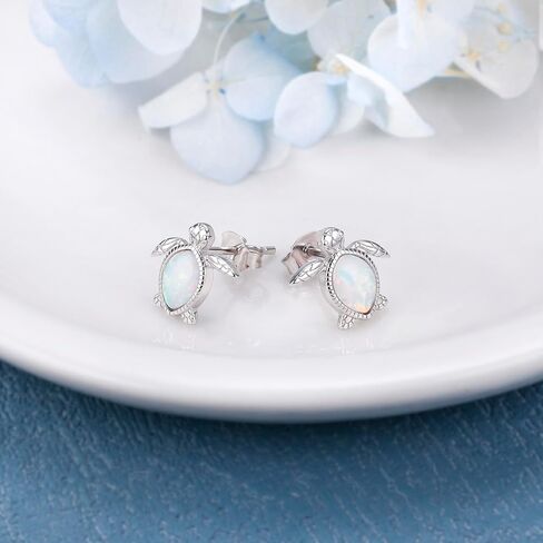 Animal Stud Earrings for Women 925 Sterling Silver Panda Penguin Sea Turtle Bunny Stud Earrings Cute Animals Jewelry Gift for Women in Saudi Arabia