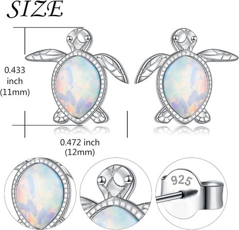 Animal Stud Earrings for Women 925 Sterling Silver Panda Penguin Sea Turtle Bunny Stud Earrings Cute Animals Jewelry Gift for Women in Saudi Arabia