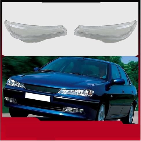 Compatible For Peugeot 406 2004 2005 2006 Car Front Headlamp Cover Transparent Headlight Shell Lens Replace(A Pair) in Saudi Arabia