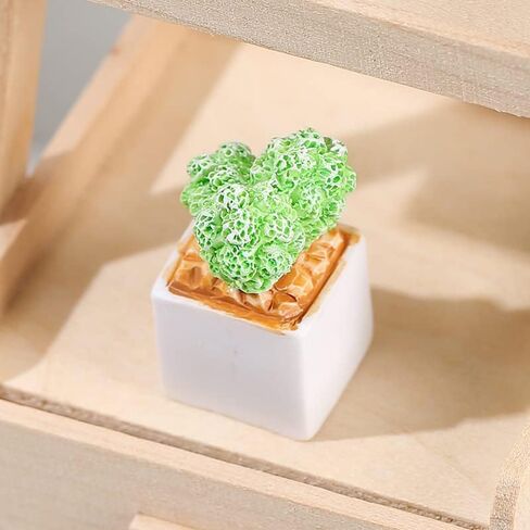4PCS Cartoon Cute Artificial Plants Artificial Resin Cactus Potted Ornaments Home Tabletop Ornaments Office Desktop Decor in Saudi Arabia