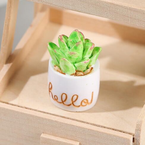 4PCS Cartoon Cute Artificial Plants Artificial Resin Cactus Potted Ornaments Home Tabletop Ornaments Office Desktop Decor in Saudi Arabia
