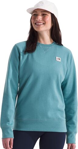 THE NORTH FACE Women's Heritage Patch Crew, TNF Light Grey Heather/Heritage Patch, XX-Large in Saudi Arabia