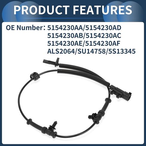 ABS Wheel Speed Sensor Rear Left Right ABS Sensor Anti-lock Braking System Sensor No.5154230AA for Jeep Grand Cherokee 2011-2022 in Saudi Arabia