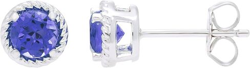 بوسطن خليج الماس 925 الفضة الاسترليني جوهرة الأحجار الكريمة حبل هالو سوليتير أقراط in Kuwait