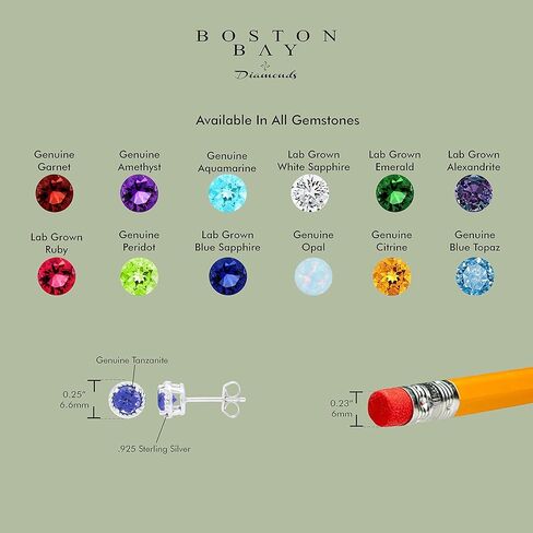 بوسطن خليج الماس 925 الفضة الاسترليني جوهرة الأحجار الكريمة حبل هالو سوليتير أقراط in Kuwait