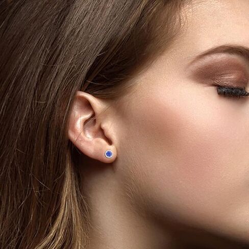 بوسطن خليج الماس 925 الفضة الاسترليني جوهرة الأحجار الكريمة حبل هالو سوليتير أقراط in Kuwait