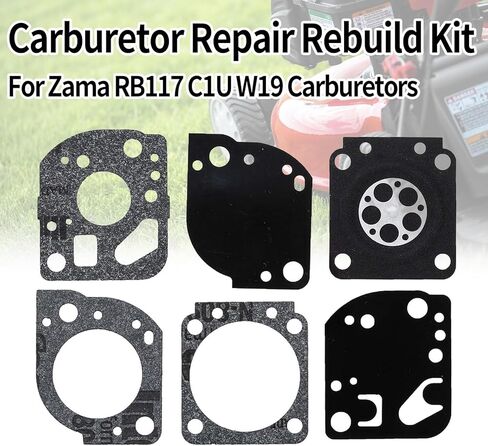 طقم إصلاح إعادة بناء المكربن ​​P4500 لـ ZAMA RB-117 C1U-W19 POULAN CRAFTMAN PP025 PP125 PP25E PP325 SM705 مشذب الغاز PP258TP حشية الحجاب الحاجز المقلم in Kuwait