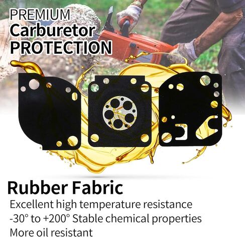 طقم إصلاح إعادة بناء المكربن ​​P4500 لـ ZAMA RB-117 C1U-W19 POULAN CRAFTMAN PP025 PP125 PP25E PP325 SM705 مشذب الغاز PP258TP حشية الحجاب الحاجز المقلم in Kuwait