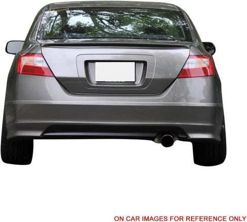 Trunk Spoiler Compatible with 2006-2011 Honda Civic 8th, Performance Style Unpainted Raw Material Black ABS Rear Tail Lip Deck Boot Wing by IKON MOTORSPORTS, 2007 2008 2009 2010 in Saudi Arabia