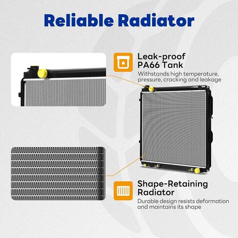 Radiator Compatible with 2001-2007 Toyota Sequoia 2004-2006 Tundra 4.7L V8 in Kuwait