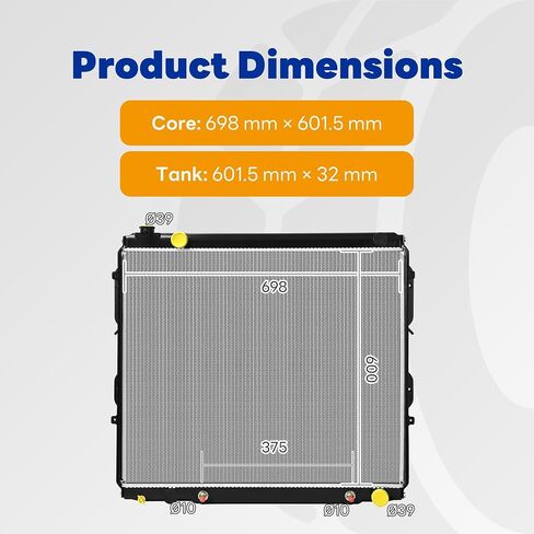 Radiator Compatible with 2001-2007 Toyota Sequoia 2004-2006 Tundra 4.7L V8 in Kuwait