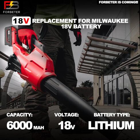 5.0AH 18V Lithium Batteriey بديل لبطارية Milwaukee M18 ، متوافقة تمامًا مع أدوات بطارية M18 ميلووكي وشاحن 1 حزمة in Kuwait