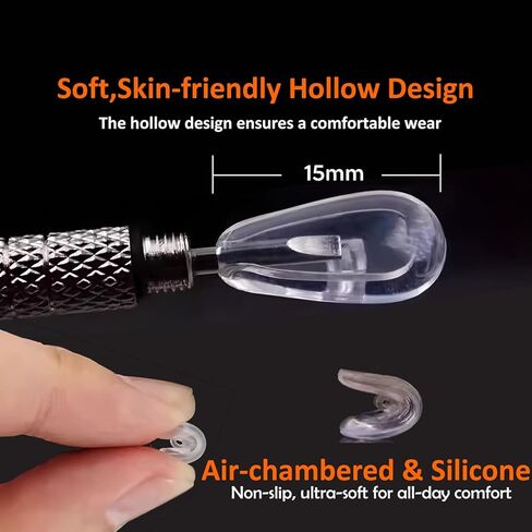 طقم إصلاح وسادات الأنف للنظارات، TEKPREM 24 زوجًا من وسادات الأنف لنظارات العين مع 6 أنواع مختلفة من البراغي في وسادات الأنف المصنوعة من السيليكون، ومسامير، ومفكات وقماش للنظارات الشمسية ونظارات الأطفال in Kuwait