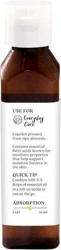 Aura Cacia Sweet Almond Skin Care Oil, 16-Ounce, Natural Source of Skin-Nourishing Fatty Acids & Lipids, No Paraben in Kuwait