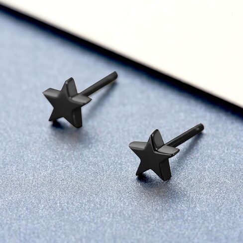 S.Leaf Sterling Silver Stud Earrings for Women Gold Plated Tiny Dot Square Star Heart Earrings Dainty Simple Earrings for Women (E_Square_Gold) in Kuwait