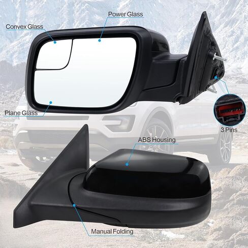 Right Passenger Side Mirror Fits 2011-2019 Ford Explorer With Power Heated Turn signal And Puddle Light丨Without Power Folding 7Pins Replaces GB5Z17682BA,BB5Z17682BA,FO1321554 in Saudi Arabia