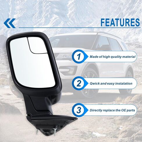 Right Passenger Side Mirror Fits 2011-2019 Ford Explorer With Power Heated Turn signal And Puddle Light丨Without Power Folding 7Pins Replaces GB5Z17682BA,BB5Z17682BA,FO1321554 in Saudi Arabia