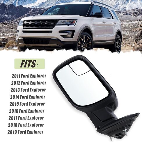 Right Passenger Side Mirror Fits 2011-2019 Ford Explorer With Power Heated Turn signal And Puddle Light丨Without Power Folding 7Pins Replaces GB5Z17682BA,BB5Z17682BA,FO1321554 in Saudi Arabia