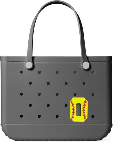 1 Pc Sports Charm for Bogg Bag Accessories, Softball Bag Charm Compatible with Bogg Bag Original All Models Inserts for Handbag Beach Tote Decoration, Softball Bogg in Saudi Arabia