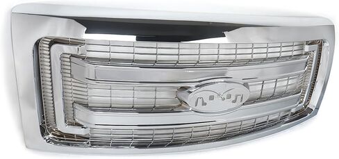 الكروم المصد الأمامي الشواية العلوية المتوافقة مع 2009-2014 Ford F-150 XLT المصد الأمامي مصبغة مجموعة الحرس استبدال ل DL3Z-8200-DA in Kuwait