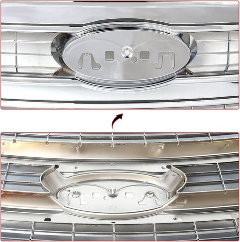 الكروم المصد الأمامي الشواية العلوية المتوافقة مع 2009-2014 Ford F-150 XLT المصد الأمامي مصبغة مجموعة الحرس استبدال ل DL3Z-8200-DA in Kuwait