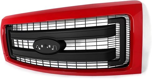 الكروم المصد الأمامي الشواية العلوية المتوافقة مع 2009-2014 Ford F-150 XLT المصد الأمامي مصبغة مجموعة الحرس استبدال ل DL3Z-8200-DA in Kuwait