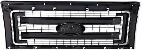 الكروم المصد الأمامي الشواية العلوية المتوافقة مع 2009-2014 Ford F-150 XLT المصد الأمامي مصبغة مجموعة الحرس استبدال ل DL3Z-8200-DA in Kuwait