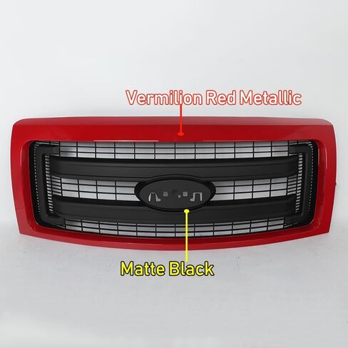 الكروم المصد الأمامي الشواية العلوية المتوافقة مع 2009-2014 Ford F-150 XLT المصد الأمامي مصبغة مجموعة الحرس استبدال ل DL3Z-8200-DA in Kuwait