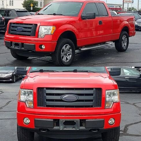 الكروم المصد الأمامي الشواية العلوية المتوافقة مع 2009-2014 Ford F-150 XLT المصد الأمامي مصبغة مجموعة الحرس استبدال ل DL3Z-8200-DA in Kuwait