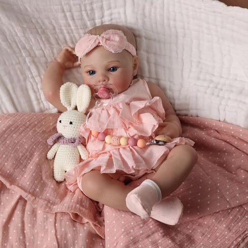 20-Inch Lifelike Reborn Baby Dolls - Sweet Smile Real Life Realistic-Newborn Soft Body Realistic Newborn Baby Dolls Sleeping Baby Girl-Best Gift for Kids Age 3+ in Kuwait