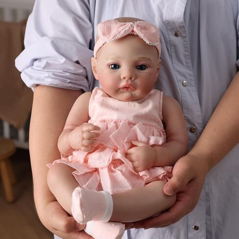 20-Inch Lifelike Reborn Baby Dolls - Sweet Smile Real Life Realistic-Newborn Soft Body Realistic Newborn Baby Dolls Sleeping Baby Girl-Best Gift for Kids Age 3+ in Kuwait